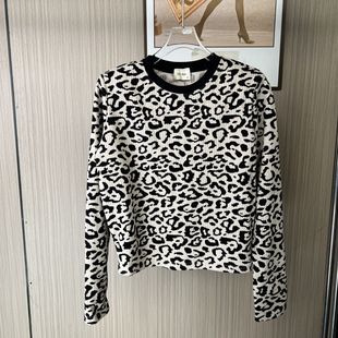 上衣 港风别致打底时尚 8515撤柜DS豹纹磨毛保暖长袖 冬大码