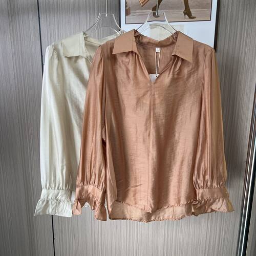 3320品牌撤柜LD春夏款天丝长袖衬衫女式薄款上衣