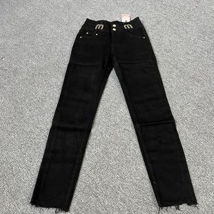 高腰修身 弹力新款 显瘦紧身铅笔 冬季 6178撤柜小脚牛仔裤