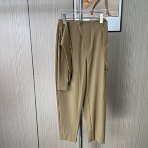 885品牌撤柜ST时尚女装新款高腰宽松百搭休闲裤萝卜哈伦裤子