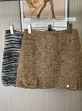 5569撤柜xxq粗花呢香风气质半身裙冬季秋冬新款复古短裙发货