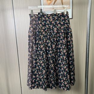 松紧腰半身裙 碎花设计款 1088撤柜DS春秋季 时尚