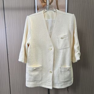 粗花呢百搭短洋气外套 秋季 2071撤柜DS小香风新款 短款