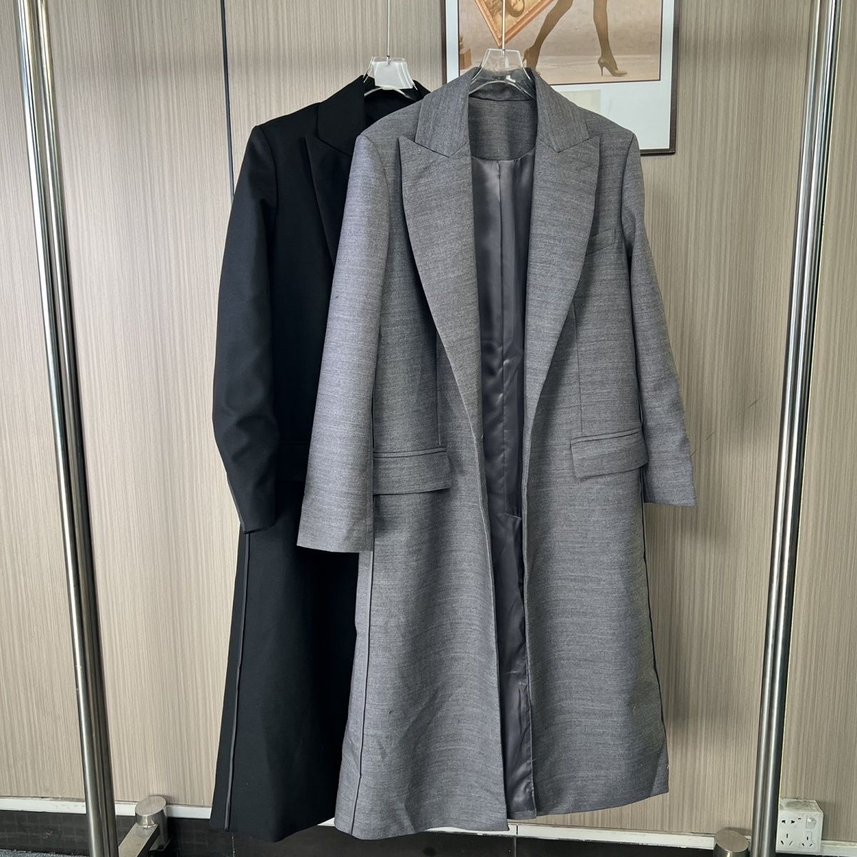 6673撤柜xxq新款西装外套韩版宽松时尚西服中长款