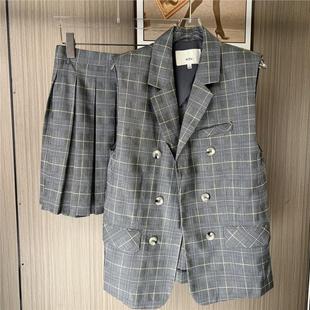 两件套装 外套休闲西装 无袖 9002撤柜ATU春夏时尚