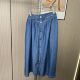 6002撤柜cg大码 宽松牛仔裙长裙 新款 牛仔半身裙2025松紧薄款 夏季