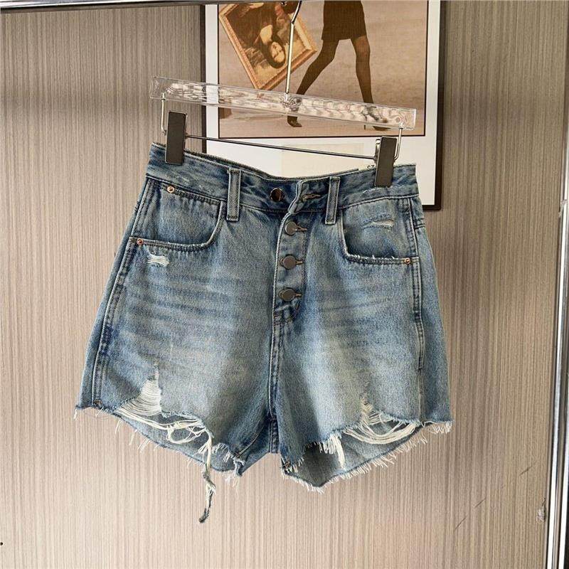 6157撤柜mini复古高腰小个子字显夏季热裤破洞毛边牛仔女夏短裤
