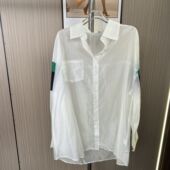 衬衣休闲新款 4039撤柜cg大码 宽松大码 上衣中长款 白色长袖 衬衫