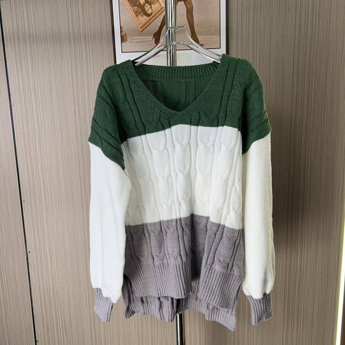 9110撤柜新款女装设计毛衣针织衫打底宽松长袖白上衣