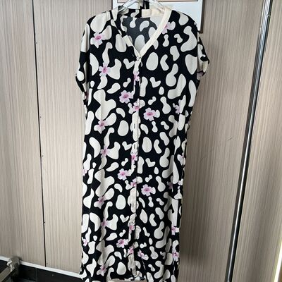 0187品牌撤柜南油货夏季新款单排扣连衣裙韩版气质宽松版中长裙