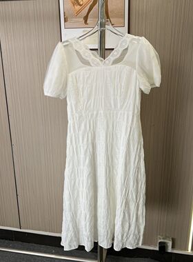 1024撤柜AL法式女夏季新款连衣裙气质收腰长裙显瘦裙子