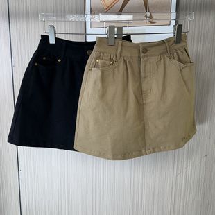 1077品牌撤柜DS女装时尚休闲洗水牛仔短裙蓬蓬花苞裙防走光安全裤