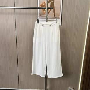 子宽松九分休闲休闲裤 1321撤柜FT阔腿裤 女夏季 裤 直筒 高腰新款