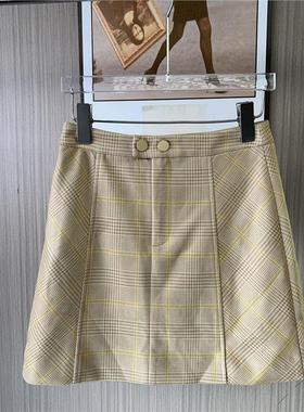 31008撤柜ATU时尚格子短裙半身裙格纹新款裙子