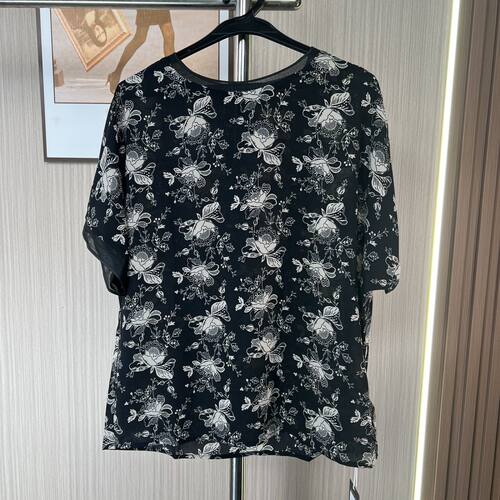 3086撤柜CH夏季宽松T恤短袖大码印花时尚洋气减龄显瘦新款上衣