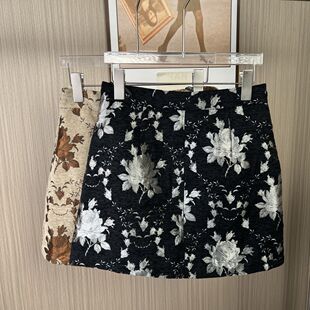 1158撤柜DS春秋时尚提花小香风半身裙短裙