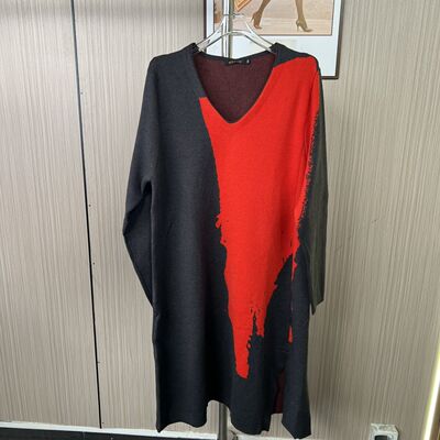 9816撤柜cg时尚大码女装秋冬宽松连衣裙毛衣裙