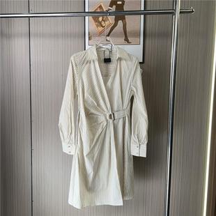 裙子 衬衫 11012撤柜ATU气质条纹2025设计新款 连衣裙不规则夏季