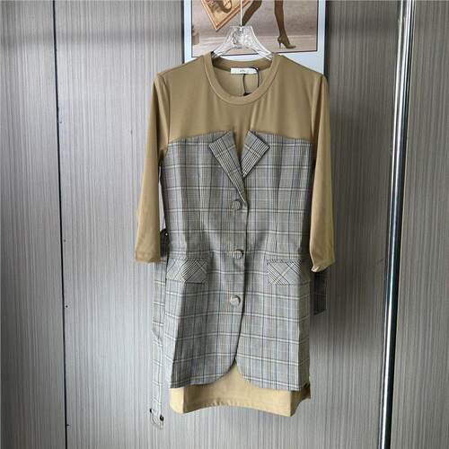 11023撤柜ATU时尚设计款拼接假两件连衣裙