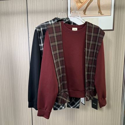 1129撤柜DS秋冬季新款时尚休闲披肩两件卫衣