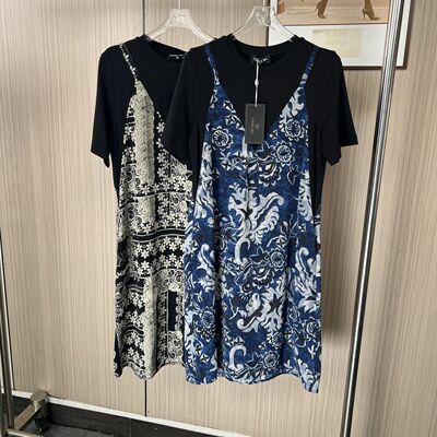 0739撤柜CH夏季新款时尚气质休闲法式连衣裙高级感轻奢显假两件裙