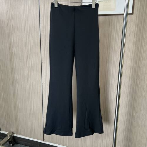 5502品牌撤柜CH新款弹力套黑色修身小脚裤女士微喇裤长裤