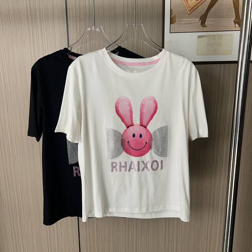 4765品牌撤柜剪标时尚新款2026印花设计款短袖T恤