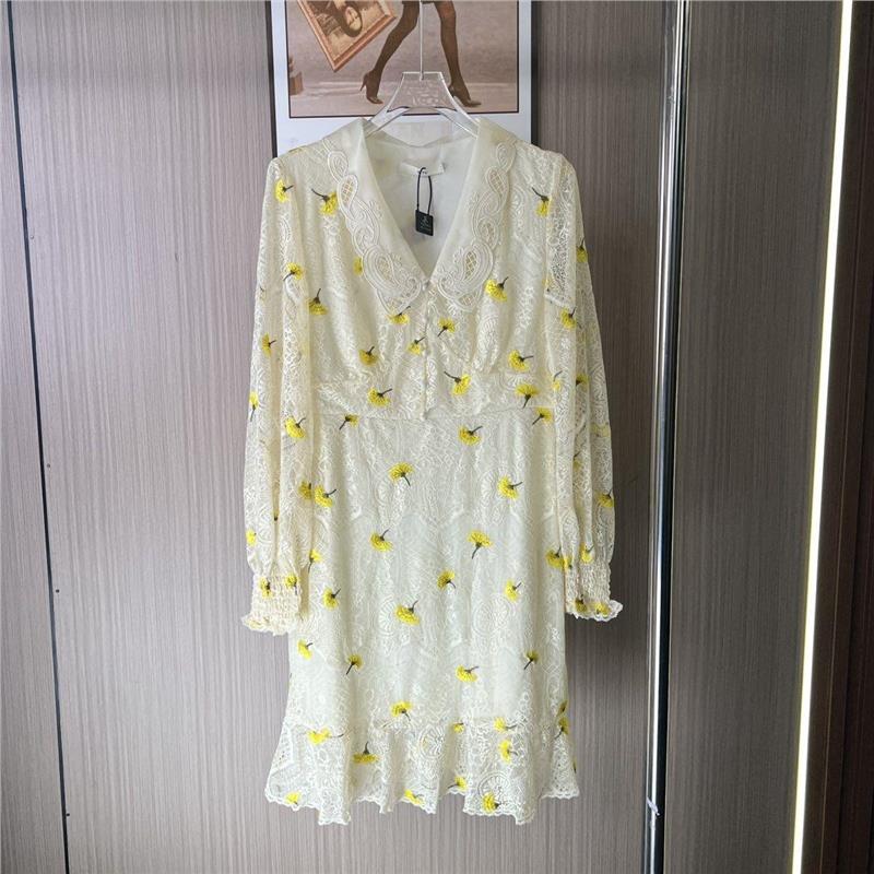 11029撤柜ATU夏季2025新款裙子雪纺碎花小个子长袖连衣裙