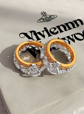 西太后土星戒指女小众设计高级感轻奢小香风食指戒独特可拆卸指环