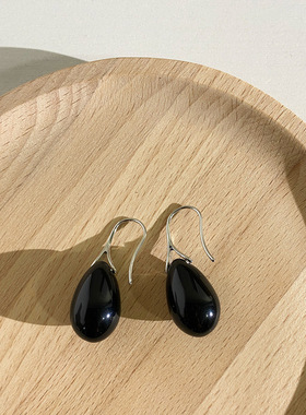 ins韩国博主fever同款红色水滴形耳环小众设计高级感气质耳钉耳坠