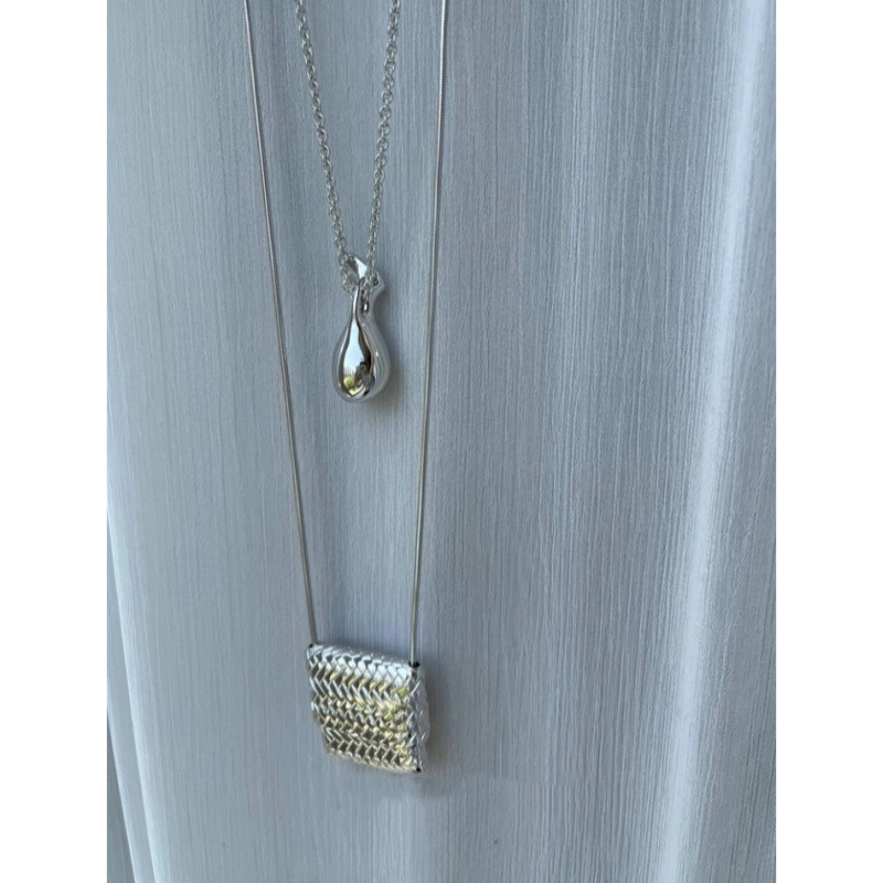 Habl博主同款净水瓶吊坠项链女小众设计感百搭配饰叠戴颈链毛衣链