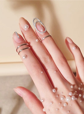 blackpink 同款指甲戒指 韩国冷淡风时尚个性jennie指尖戒ins潮流