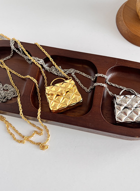 韩代同款斜跨项链新款腰链小众时尚感洋气链条小香风气质毛衣链女