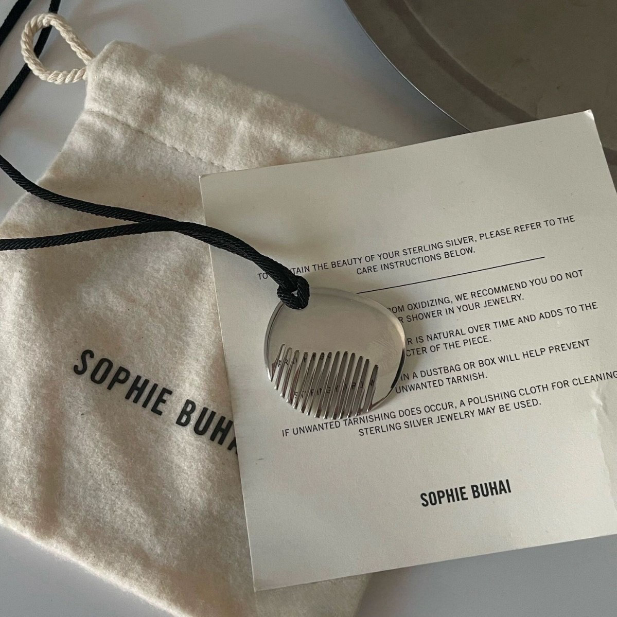 复古经典时髦感重工梳子吊坠毛衣链女秋冬小众设计高级感长款项链