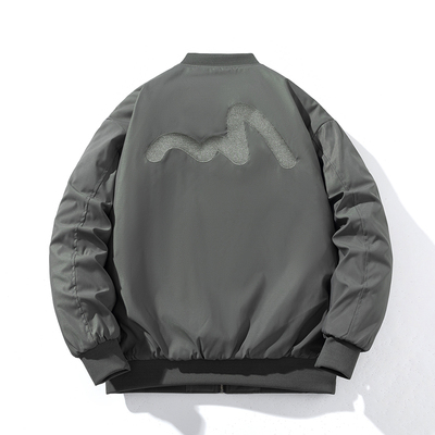 美式复古刺绣棒球棉服男款