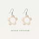 SUSAN VETIVER「贝花」春夏甜美极简风少女感贝壳耳环耳夹耳饰