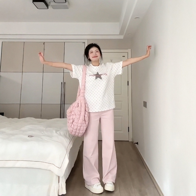 休闲运动服套装女夏季少女两件套