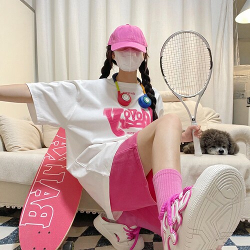 休闲运动服套装女夏季宽松两件套