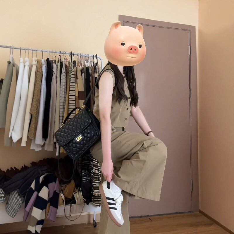 休闲运动服套装女2026夏季薄款盐系复古背心长裤老钱风宽松两件套