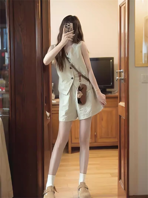 休闲运动服套装女夏季减龄两件套