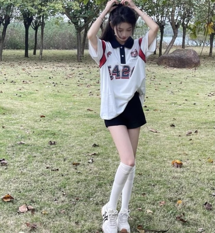 休闲运动服套装女夏季学院风
