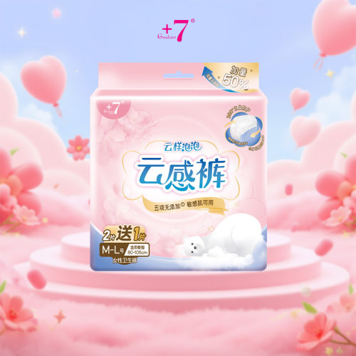 Goodcare+7®云样泡泡云感裤女性卫生裤M-L码2+1片装