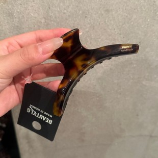 芥末实拍韩国玳瑁纹醋酸抓夹女高级感大号发抓夹子头饰鲨鱼夹