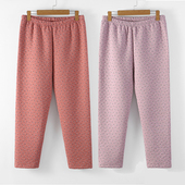 女高腰宽松敞口家居裤 长裤 妈妈大码 加厚秋裤 睡裤 老年人纯棉保暖裤
