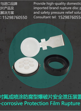 定制衬氟喷涂PTFE/PFA防腐型爆破片夹持器安全泄压装置耐酸碱氯气