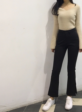 清仓亏本！！黑色西装开叉裤