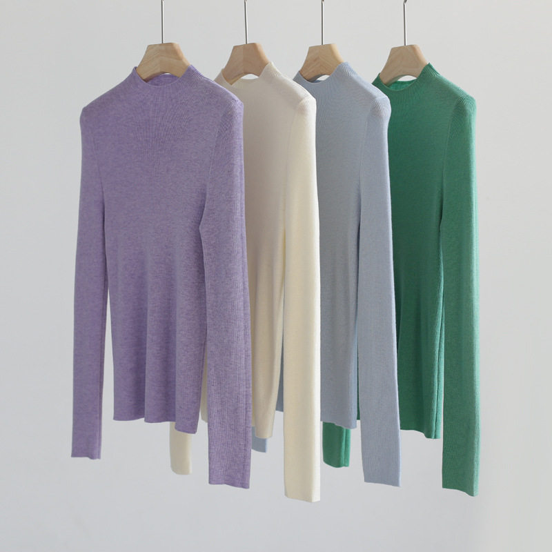 2025秋冬新品薄毛衣女半高领超细羊毛修身针织衫纯色内搭打底衫,女装/女士精品,毛针织衫,淘宝优惠券,粉丝福利购,淘宝优惠卷