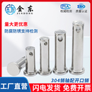 304不锈钢销轴销子圆柱带孔销钉圆柱销平头定位销3