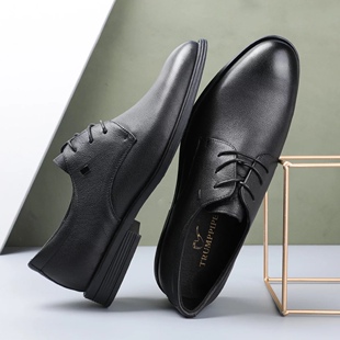 名人烟斗男鞋头层牛皮正装男士皮鞋专柜正品男鞋头层牛皮软底鞋