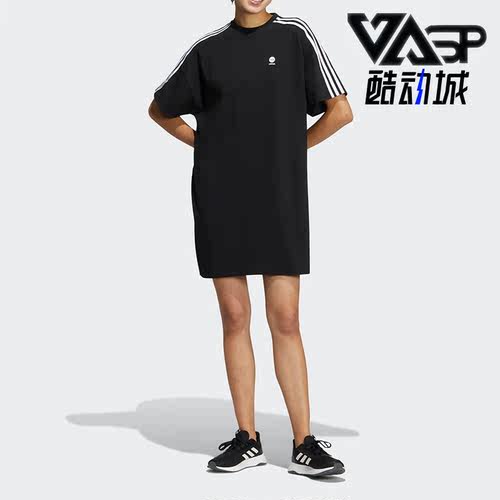 阿迪达斯女子运动短袖连衣裙